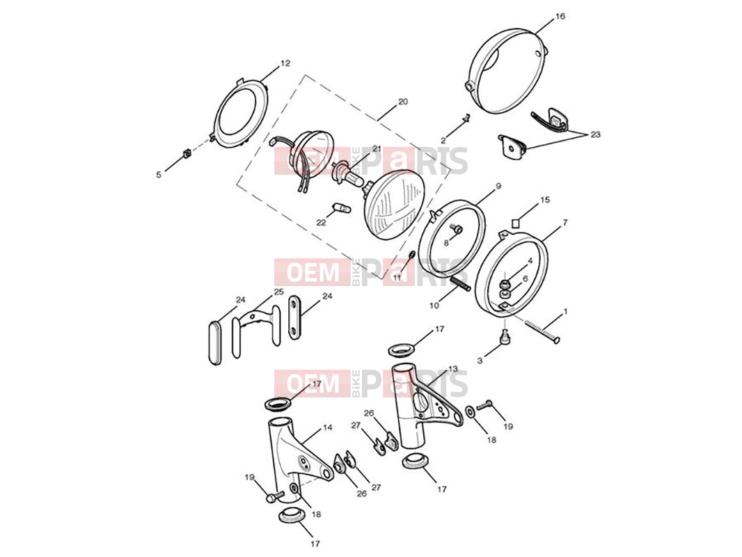 Triumph 2007 SCRAMBLER EFI Headlight Assembly