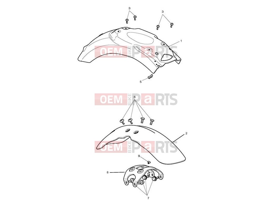 Triumph 2008 SCRAMBLER EFI Mudguards