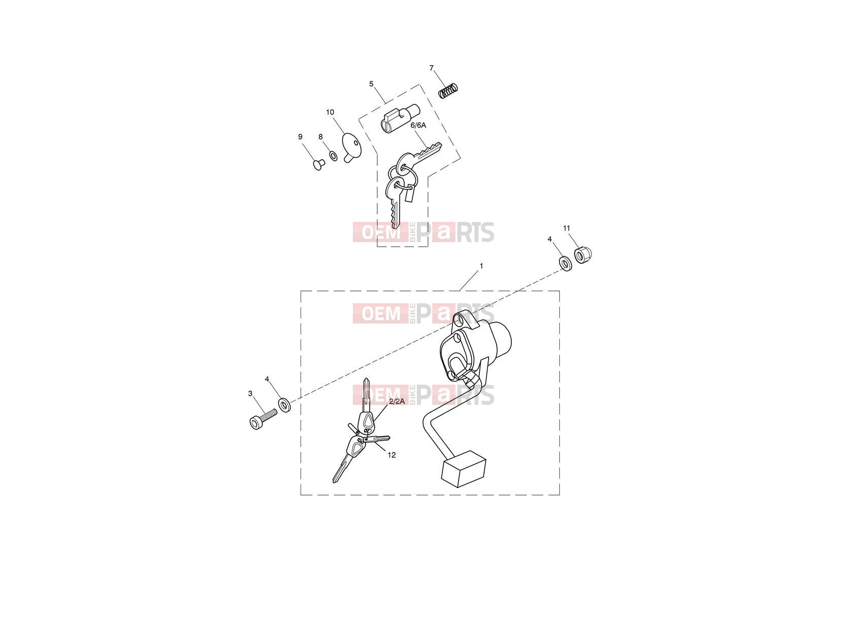 Triumph 2013 SCRAMBLER EFI Ignition Switch & Steering Lock