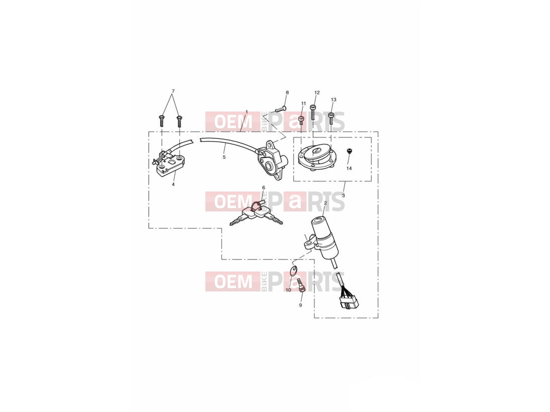 Triumph 2000 TT600 Ignition Switch & Lock