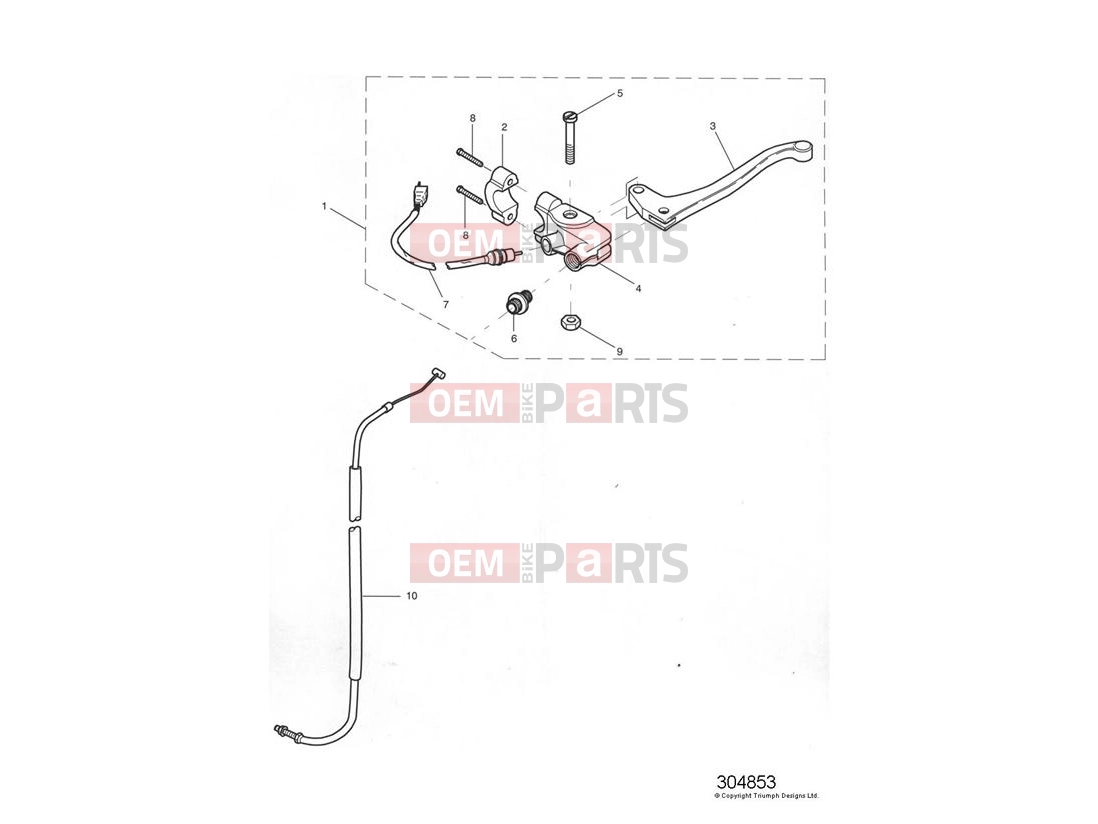 Triumph 2002 TT600 Control Cables