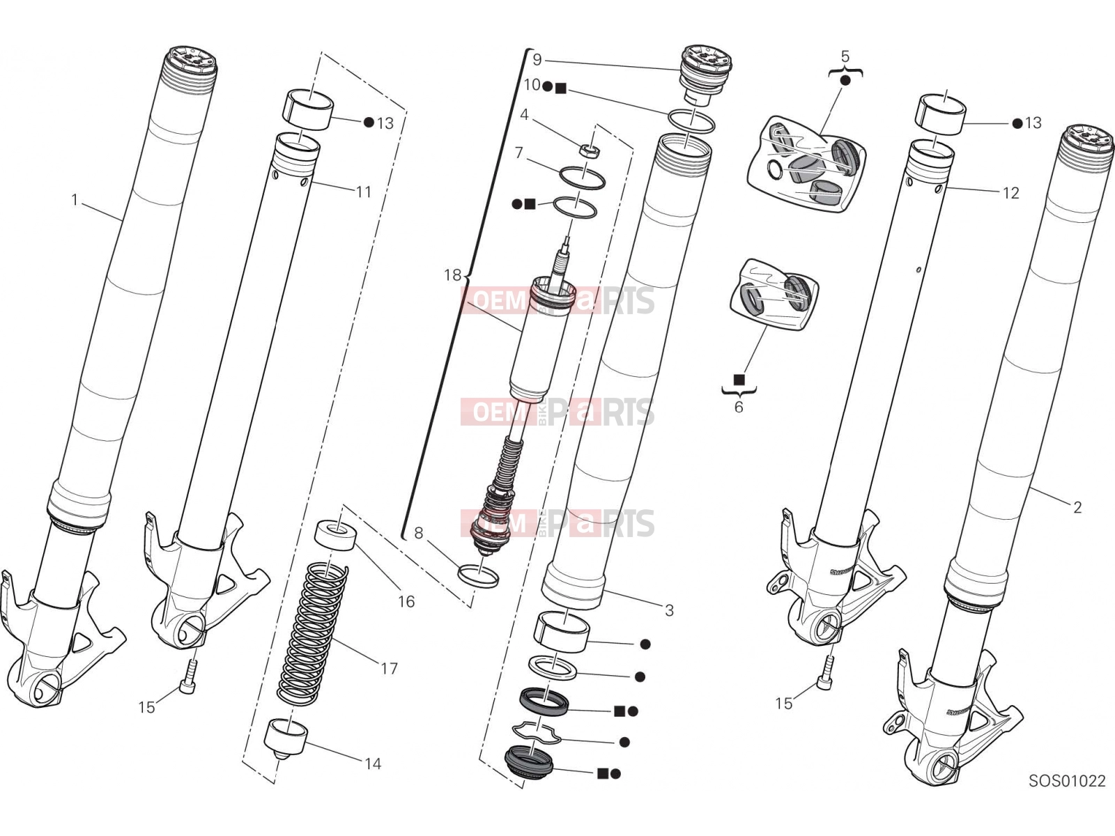 DUCATI 2022 Panigale V2 FRONT FORK