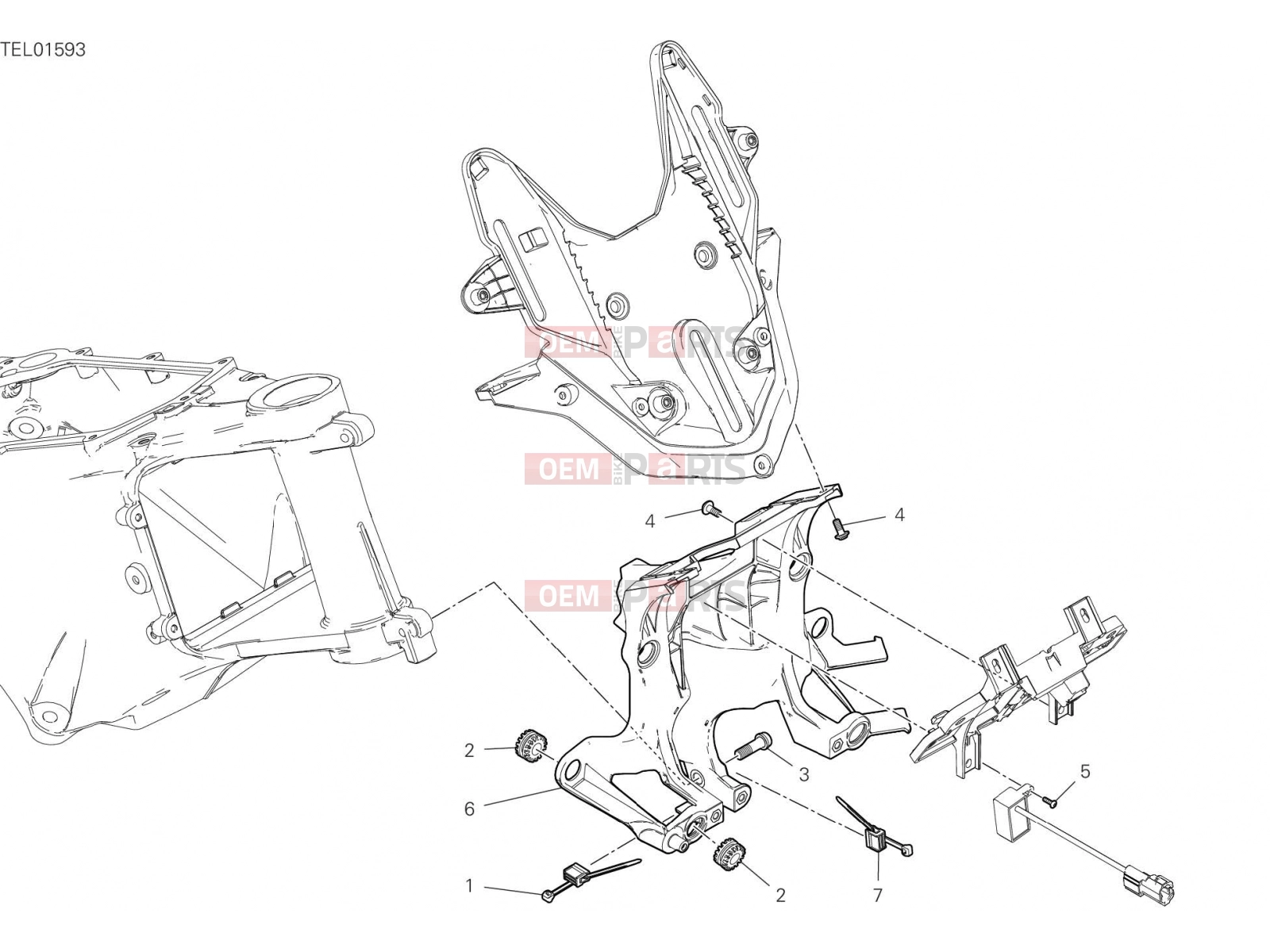 DUCATI 2023 Multistrada V4 S FRONT SUBFRAME
