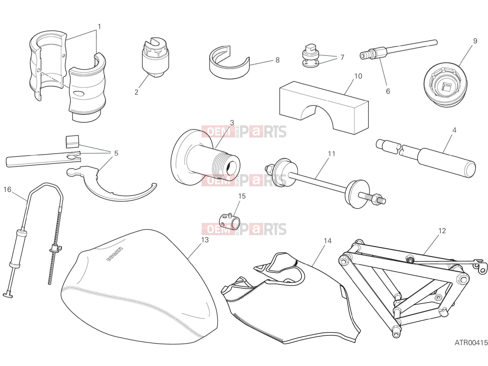 DUCATI 2023 Panigale V4 WORKSHOP SERVICE TOOLS (FRAME)