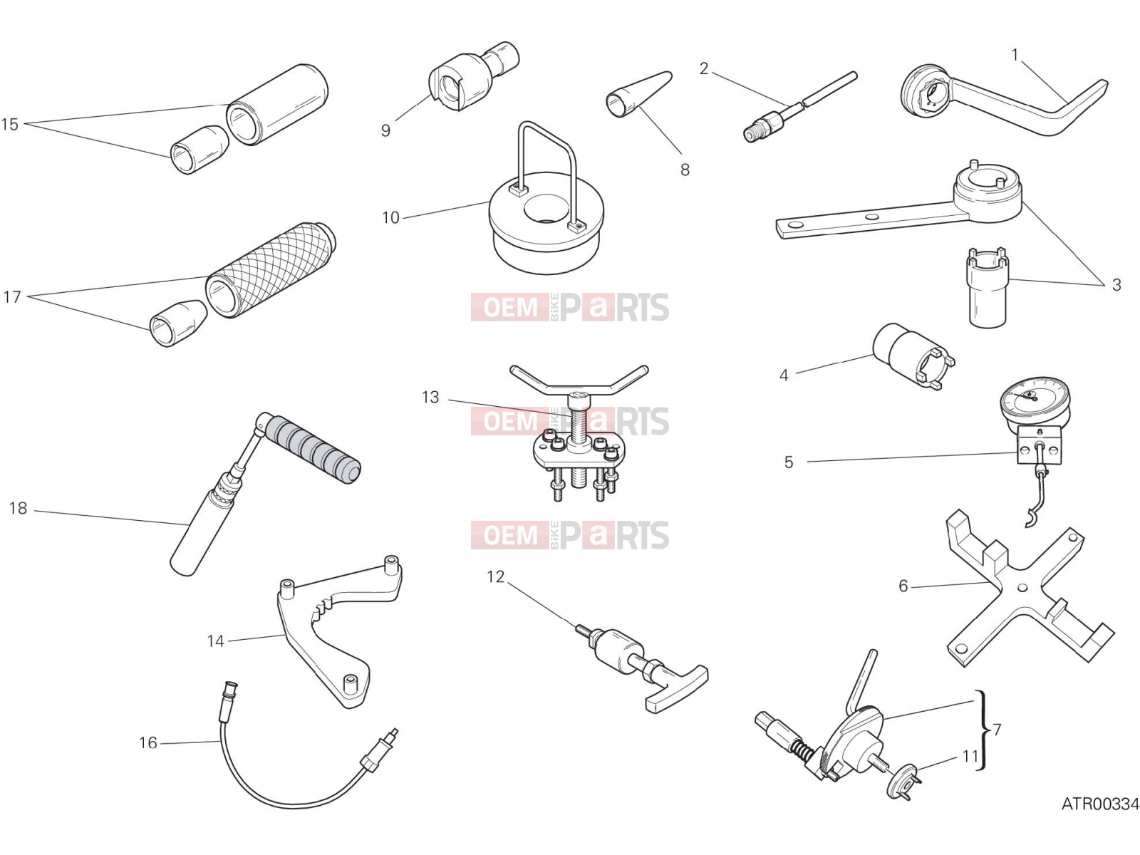 DUCATI 2017 Multistrada 1200 Enduro WORKSHOP SERVICE TOOLS [MOD:MS1200E]
