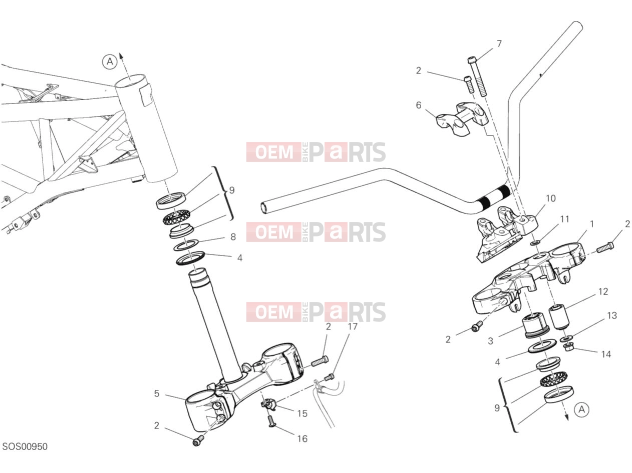 DUCATI 2019 Scrambler Icon STEERING ASSEMBLY