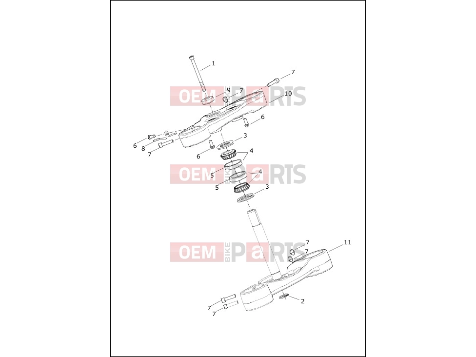 Harley-Davidson 2020 SOFTAIL SOFTAIL FAT BOB  - FXFB FORK BRACKETS, FRONT - FXLRS