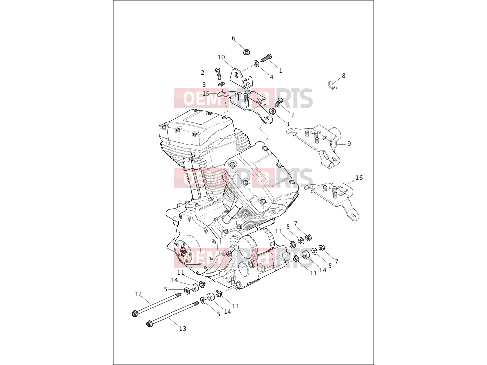 Harley-Davidson 2016 SOFTAIL FAT BOY S  - FLSTFBS ENGINE MOUNTS