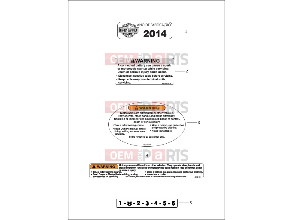 Harley-Davidson 2014 DYNA DYNA SUPER GLIDE CUSTOM  - FXDC LABELS