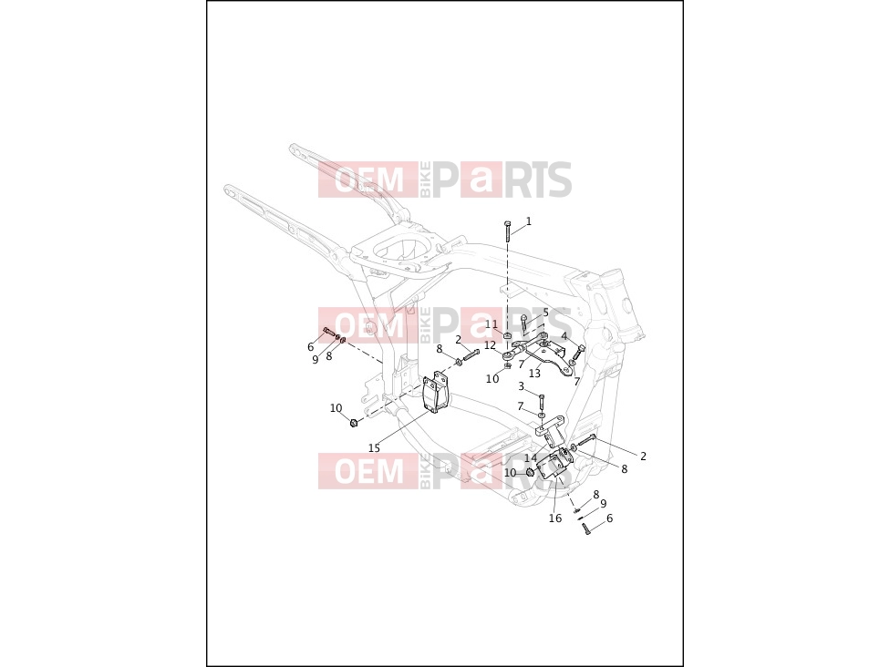 ENGINE MOUNTS & STABILIZER LINK - Harley-Davidson DYNA SUPER GLIDE CUSTOM ANV - FXDC ANV 2013