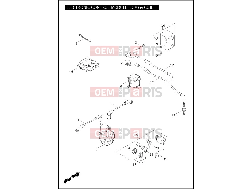 Harley-Davidson 2012 SOFTAIL FAT BOY LO  - FLSTFB ELECTRONIC CONTROL MODULE (ECM) & COIL