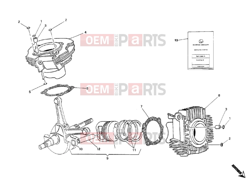 DUCATI 2000 Monster 400 CYLINDER - PISTON » ENGINE CASE