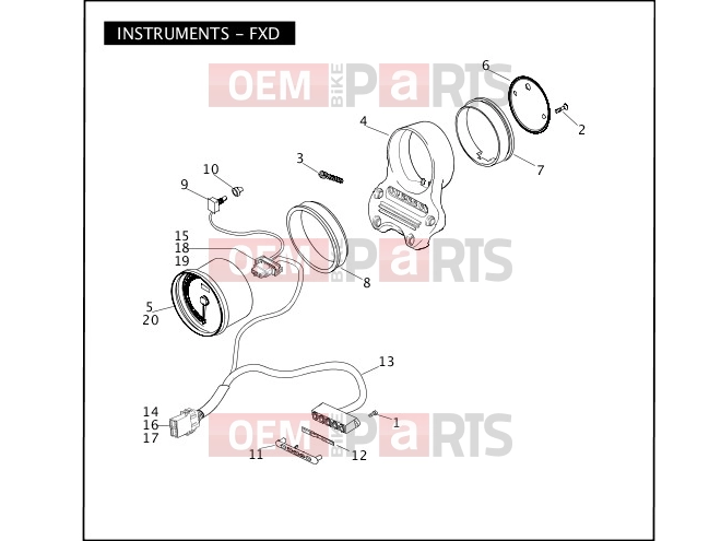 Harley-Davidson 2008 DYNA DYNA FAT BOB  - FXDF INSTRUMENTS - FXD