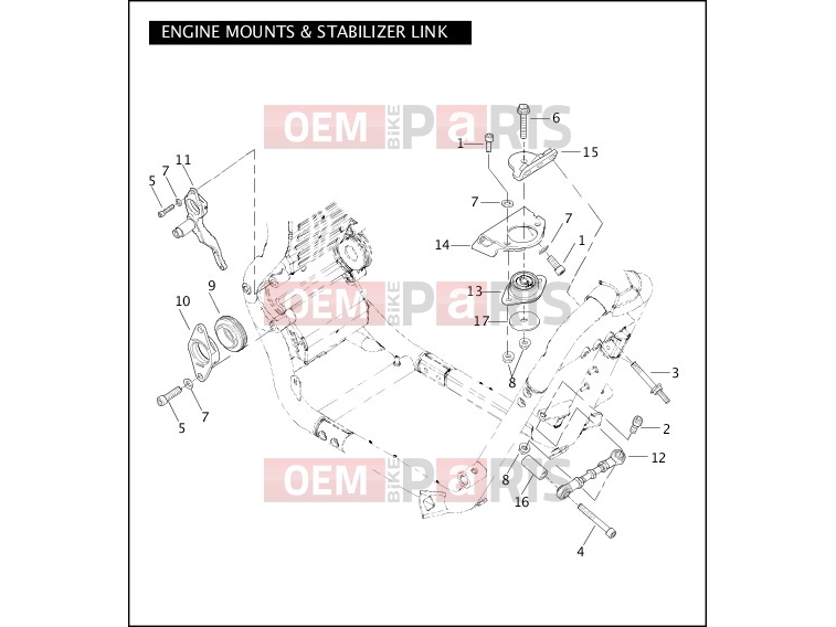 Harley-Davidson 2008 VRSC VRSCD NIGHT ROD  - VRSCD 105 ENGINE MOUNTS & STABILIZER LINK