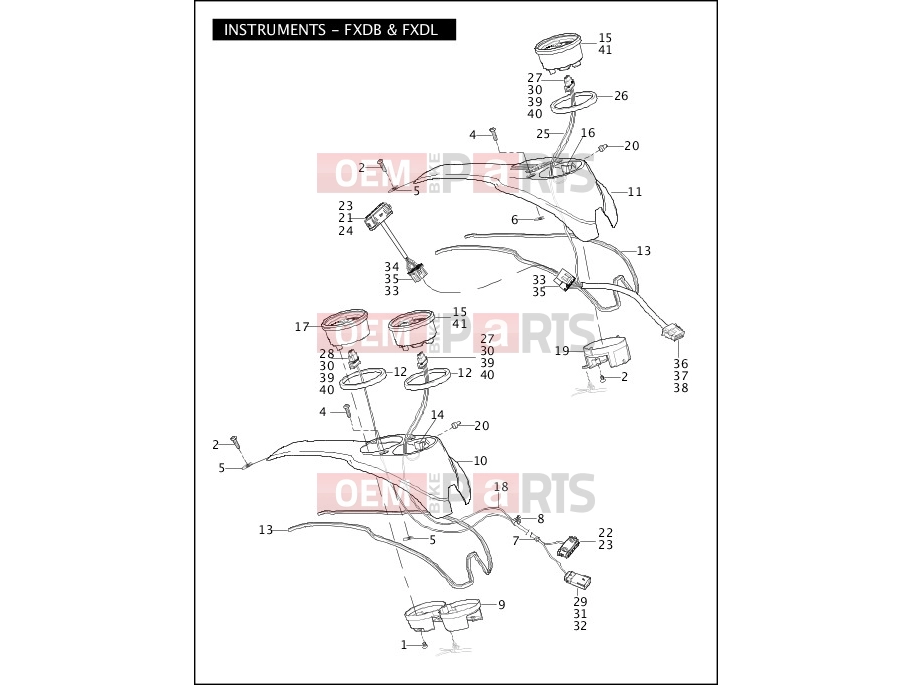 Harley-Davidson 2007 DYNA DYNA SUPER GLIDE  - FXD INSTRUMENTS - FXDB & FXDL