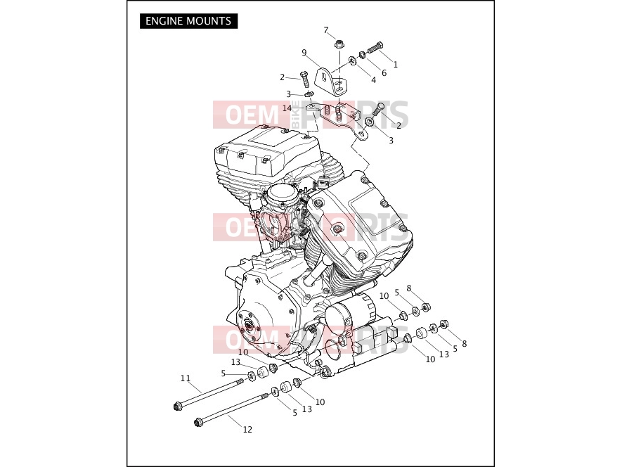 Harley-Davidson 2007 SOFTAIL NIGHT TRAIN  - FXSTB ENGINE MOUNTS