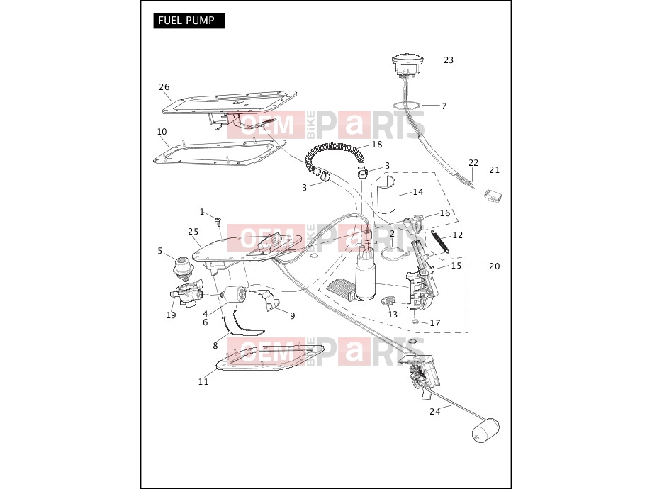 Harley-Davidson 2007 SOFTAIL SOFTAIL DEUCE  - FXSTD FUEL PUMP