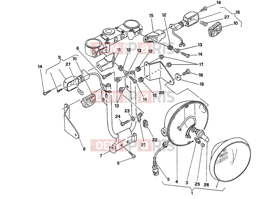 DUCATI 2000 Monster 750 HEADLIGHT » LIGHTING SYSTEM
