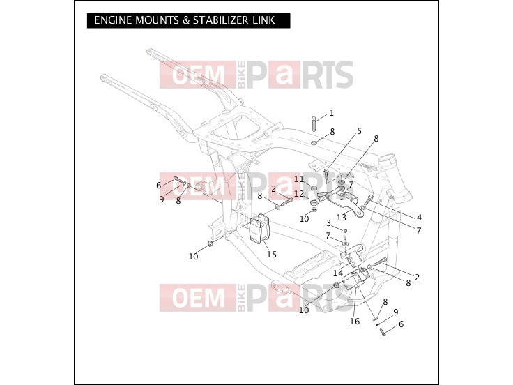 Harley-Davidson 2005 DYNA DYNA WIDE GLIDE  - FXDWG ENGINE MOUNTS & STABILIZER LINK