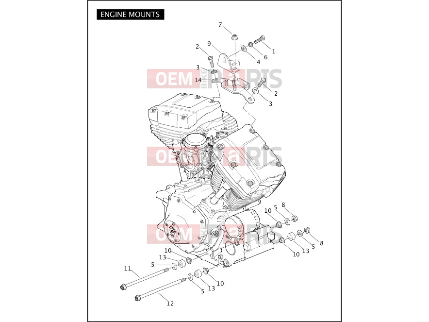Harley-Davidson 2005 SOFTAIL NIGHT TRAIN  - FXSTB ENGINE MOUNTS