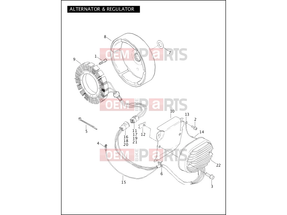 Harley-Davidson 2005 SOFTAIL SOFTAIL DEUCE  - FXSTD ALTERNATOR & REGULATOR