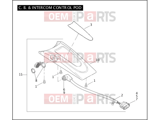 Harley-Davidson 2005 TOURING ELECTRA GLIDE STANDARD  - FLHT C.B. & INTERCOM CONTROL POD