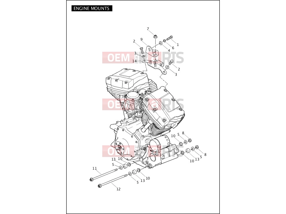 Harley-Davidson 2004 SOFTAIL SPRINGER SOFTAIL  - FXSTSI ENGINE MOUNTS