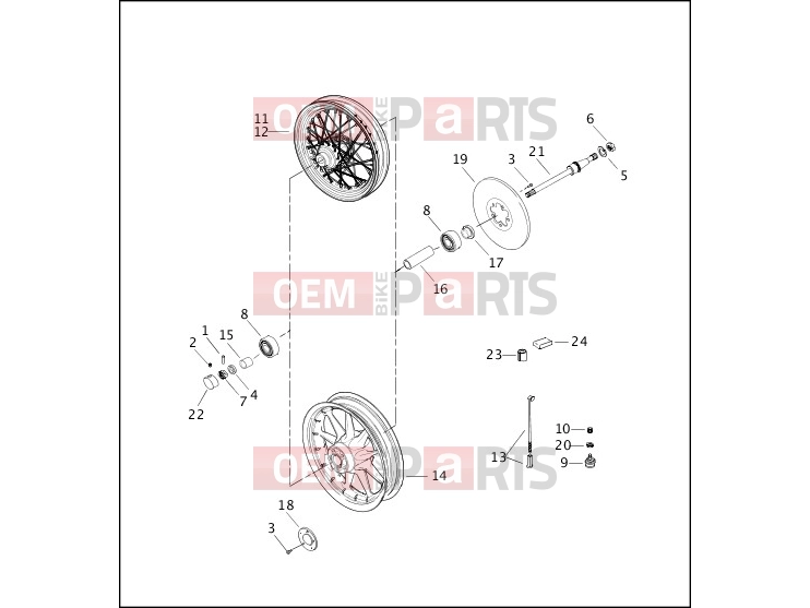 Harley-Davidson 2003 TOURING ELECTRA GLIDE STANDARD  - FLHT SIDECAR WHEEL