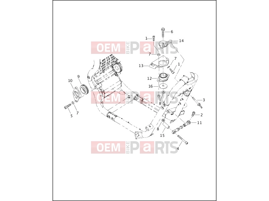 Harley-Davidson 2003 VRSC VRSCA V-ROD  - VRSCA ENGINE MOUNTS & STABILIZER LINK