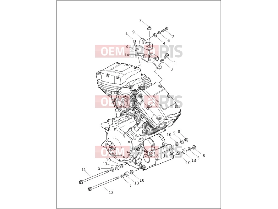 Harley-Davidson 2000 SOFTAIL NIGHT TRAIN  - FXSTB ENGINE MOUNTS