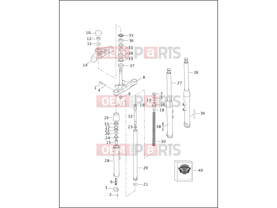 Harley-Davidson 2000 SOFTAIL SOFTAIL DEUCE  - FXSTD FRONT FORK - FXSTD