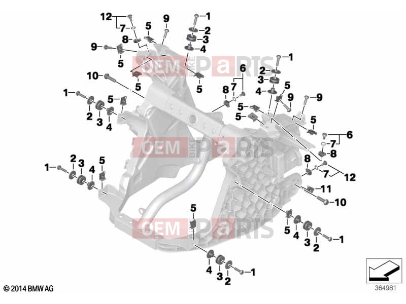 46 | Front support, left / right | Front support, left / right - BMW Motorrad C evolution (0C03) 2020