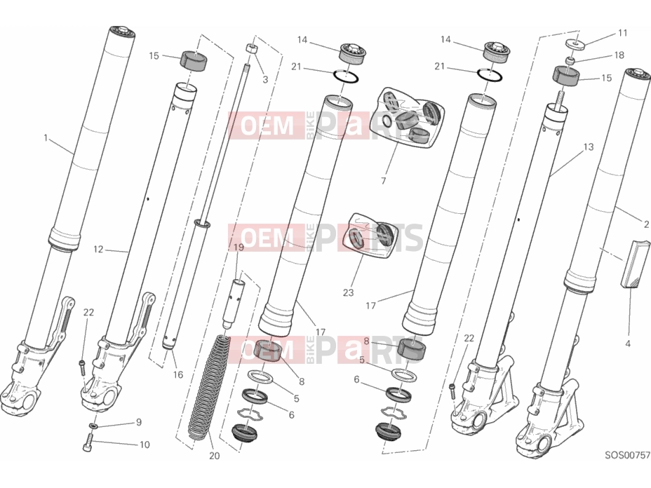 DUCATI 2017 Scrambler Icon FRONT FORK