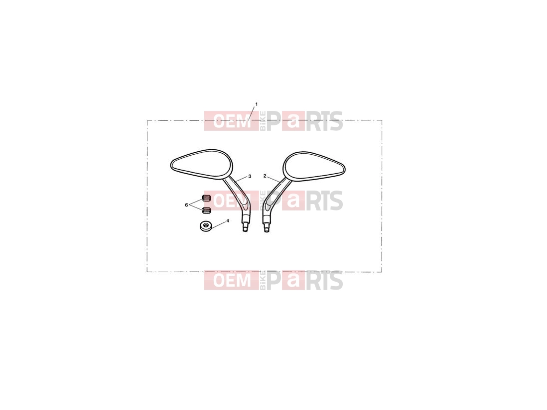 Oval Mirrors, Kit - Triumph THUNDERBIRD 2013