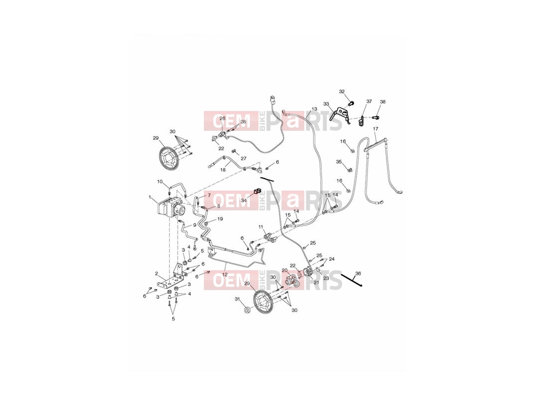 Triumph 2013 THUNDERBIRD ABS Components - ABS Version Only
