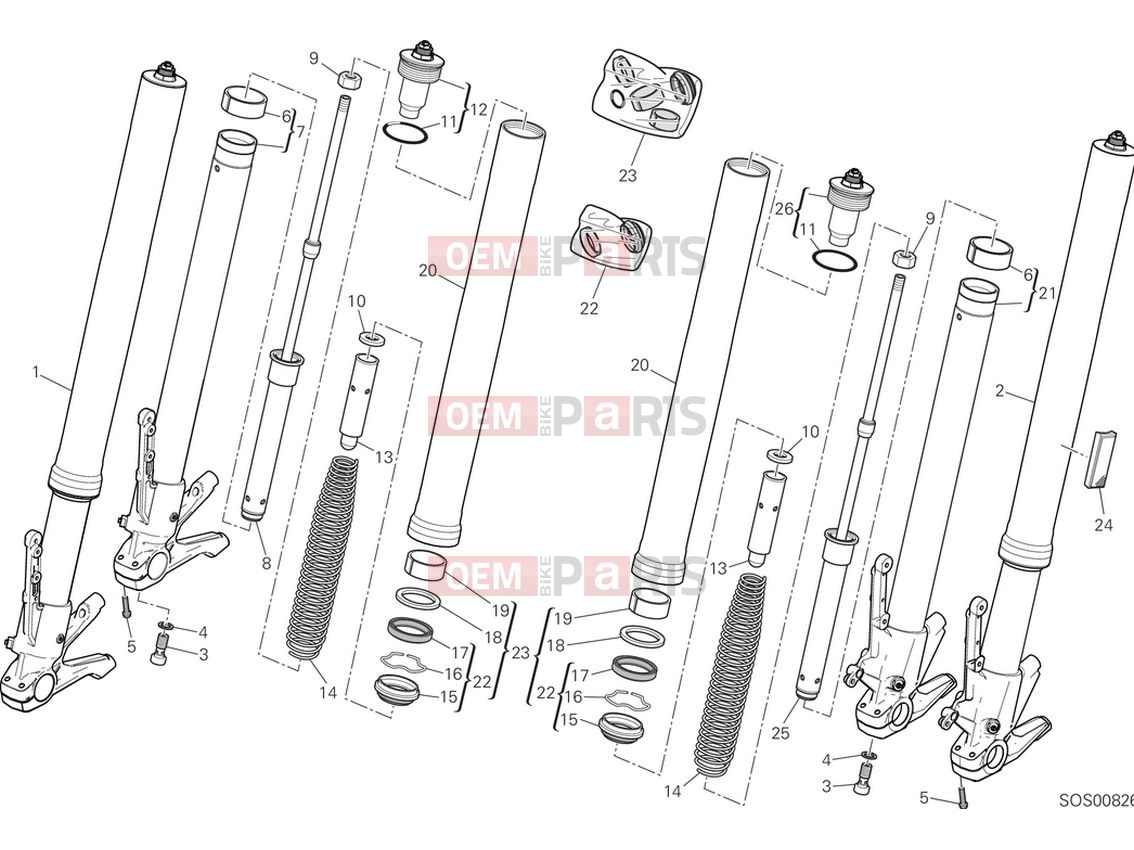 DUCATI 2024 Multistrada V2 Front fork