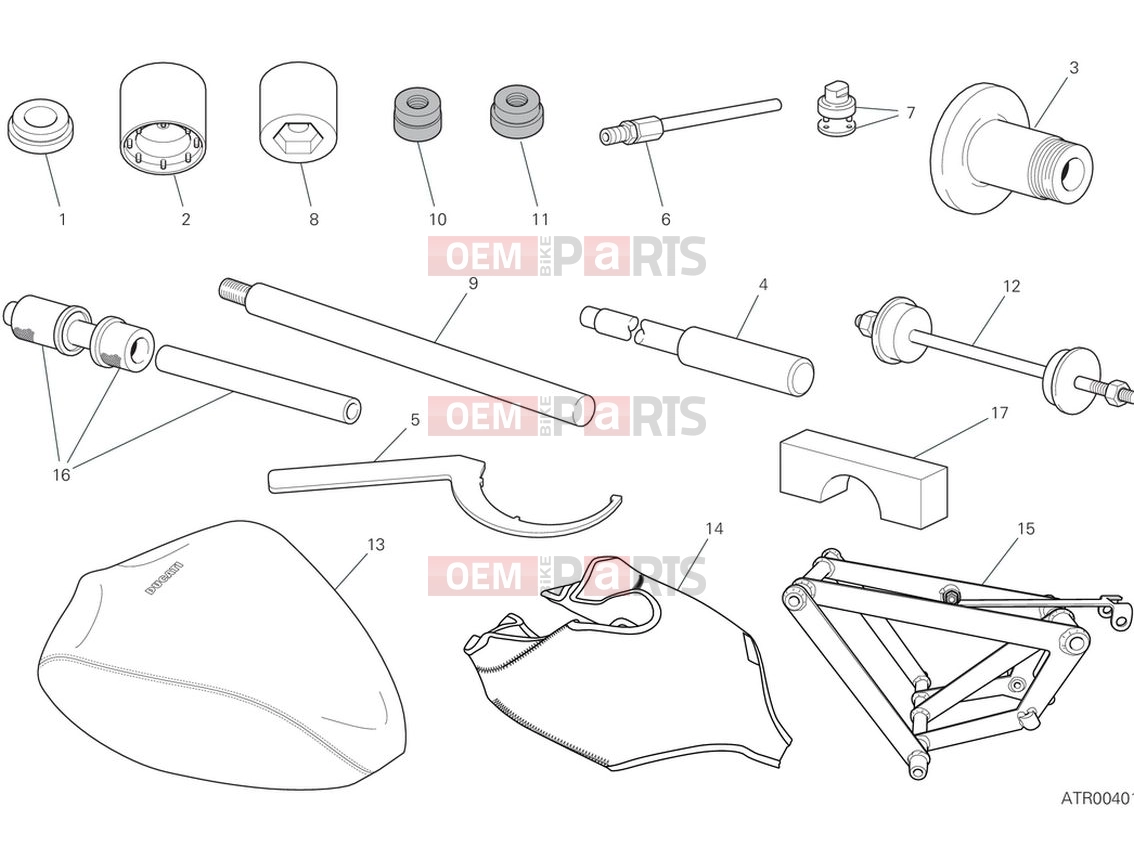 Workshop service tools (frame) - Ducati Panigale V4 S 2024