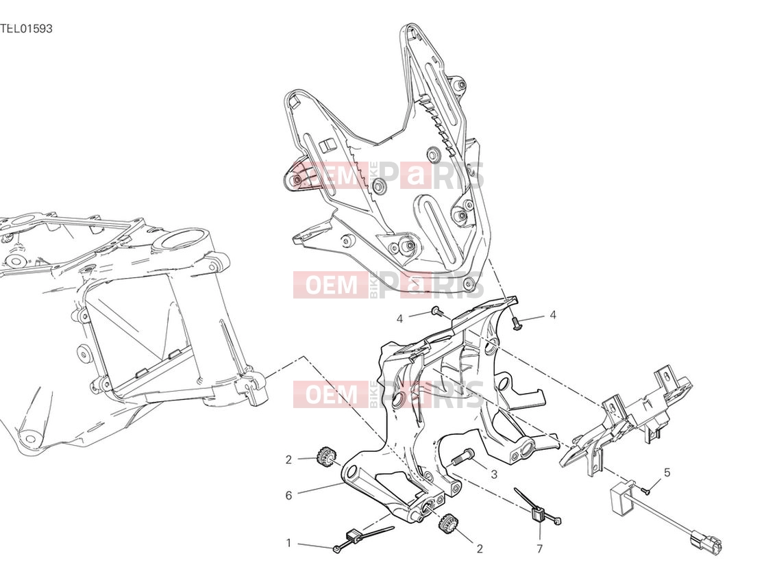 DUCATI 2024 Multistrada V4 Rally Front subframe