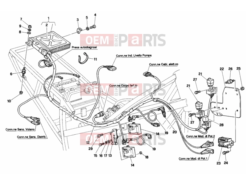 DUCATI 1993 907 I.E. ENGINE CONTROL UNIT » HANDLE BAR