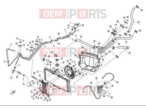 CFMOTO 2013 UTV UFORCE 600 (CF600-5) COOLING SYSTEM