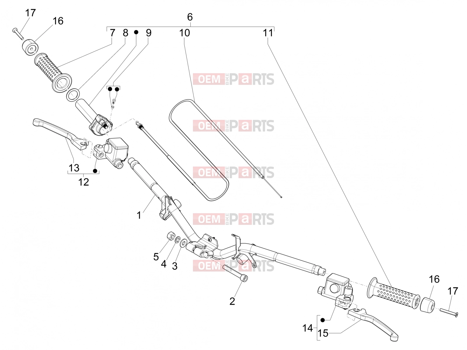 PIAGGIO NRG Power DD Handlebars/Steering » Handlebars - Master cil.