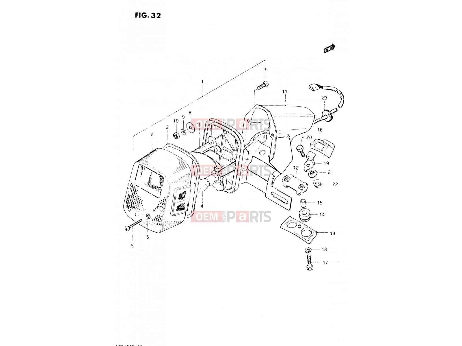 32 - REAR COMBINATION LAMP (E02, E04, E21, E25) - Suzuki DR250S D (1983)