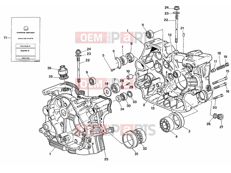 DUCATI 1990 907 I.E. CRANKCASE » ENGINE CASE