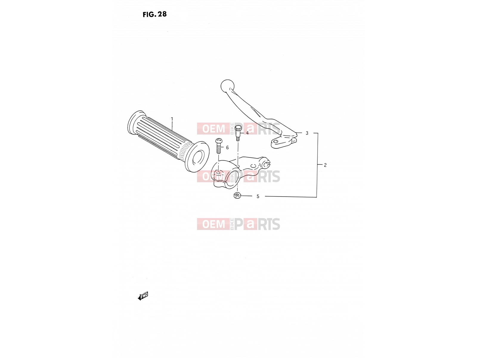 28 - LEFT HANDLE SWITCH - Suzuki DS80 P (1993) (E24)