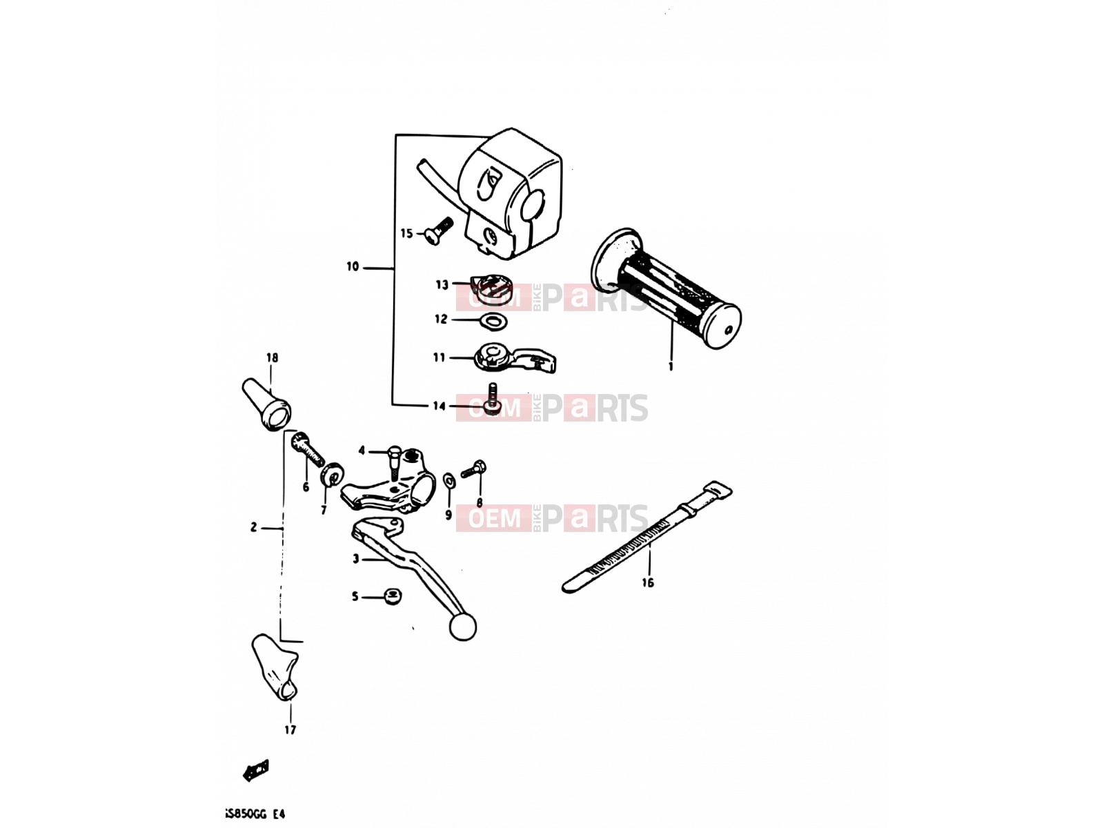 45 - LEFT HANDLE SWITCH - Suzuki GS850G E (1984)