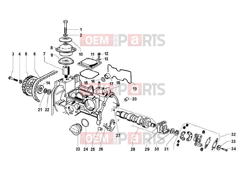 ENGINE » ROCKING LEVERS SUPPORT UNIT - Ape MP 601 Classic 2006-2013