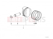 BMW Motorrad BMW 2002 R-Models 4V R 850 R 94 (0401,0406) Piston, single components