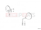 BMW Motorrad BMW 2002 R-Models 4V R 850 R 94 (0401,0406) Mirror
