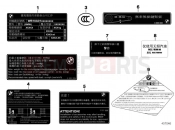BMW Motorrad BMW 2015 C-Models C evolution (0C03) Labels for China