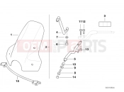 BMW Motorrad BMW 1994 R-Models 4V R 850 R 94 (0401,0406) Windshield, official vehicles only